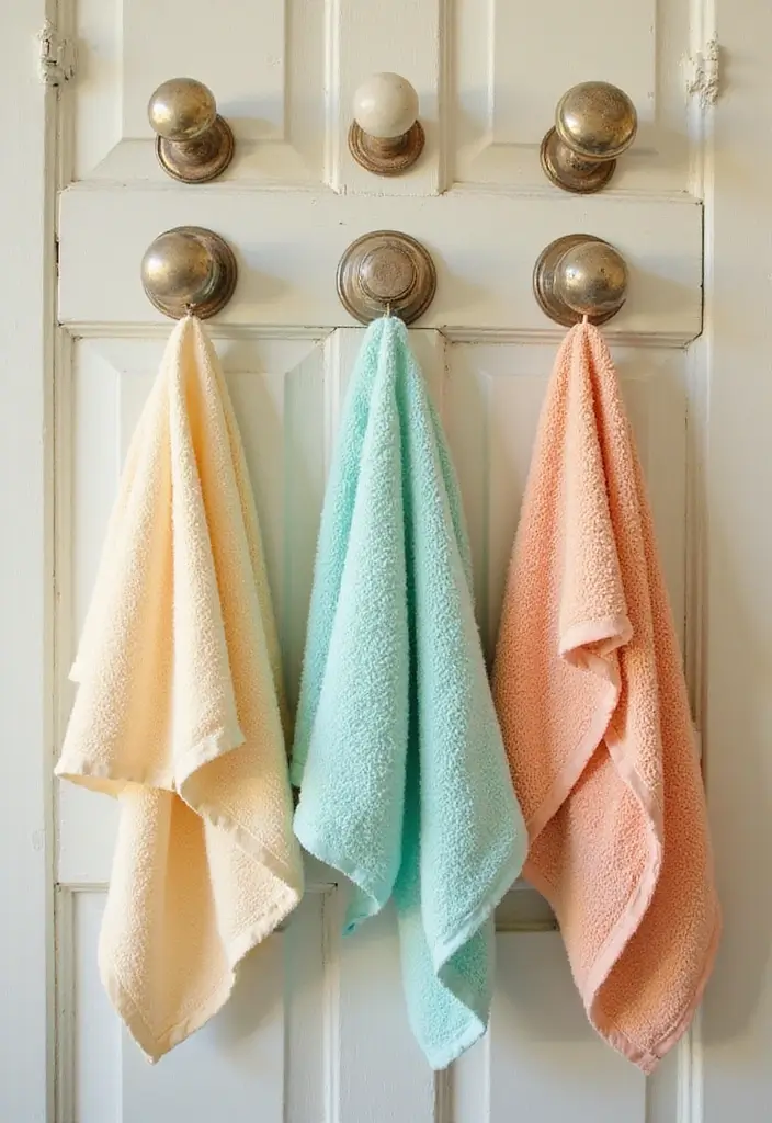 28 Bathroom Hooks Ideas That Keep Things Organized - 3. Vintage Door Knobs