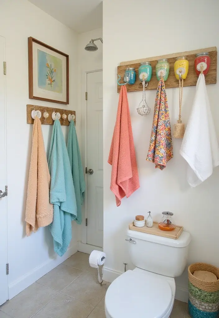 28 Bathroom Hooks Ideas That Keep Things Organized - 7. Ceramic Hooks