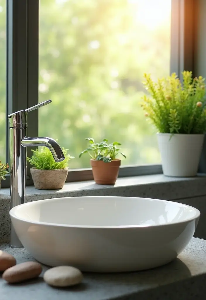 28 Bathroom Ideas With Plants That Purify and Decorate - 10. Herbal Gardens Above the Sink