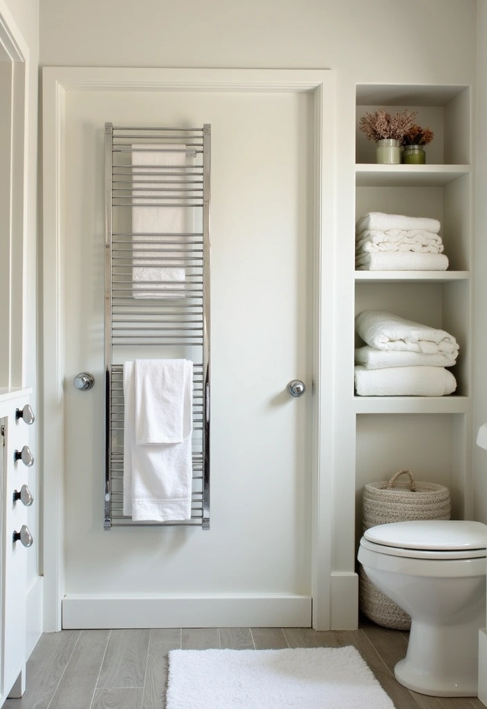 28 Bathroom Towel Rack Ideas That Combine Form and Function - 10. Over-the-Door Rack