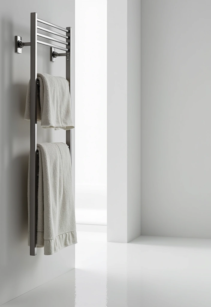 28 Bathroom Towel Rack Ideas That Combine Form and Function - 17. Minimalist Floating Rack
