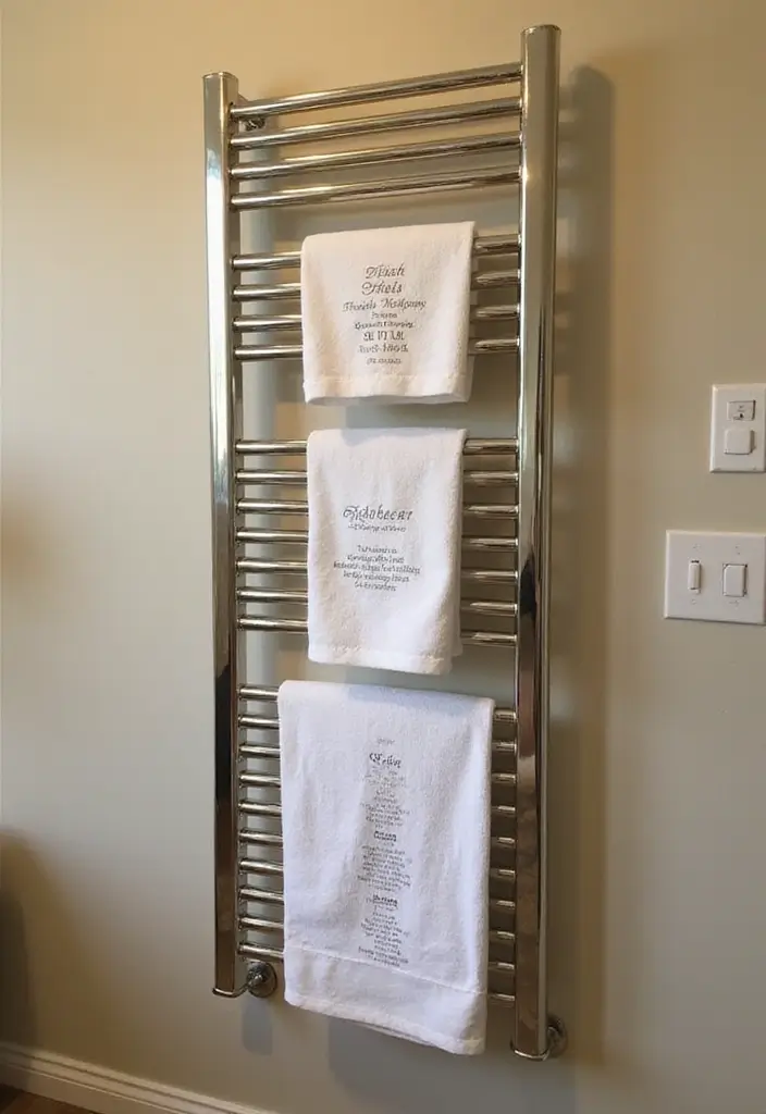 28 Bathroom Towel Rack Ideas That Combine Form and Function - 18. Personalized Towel Rail