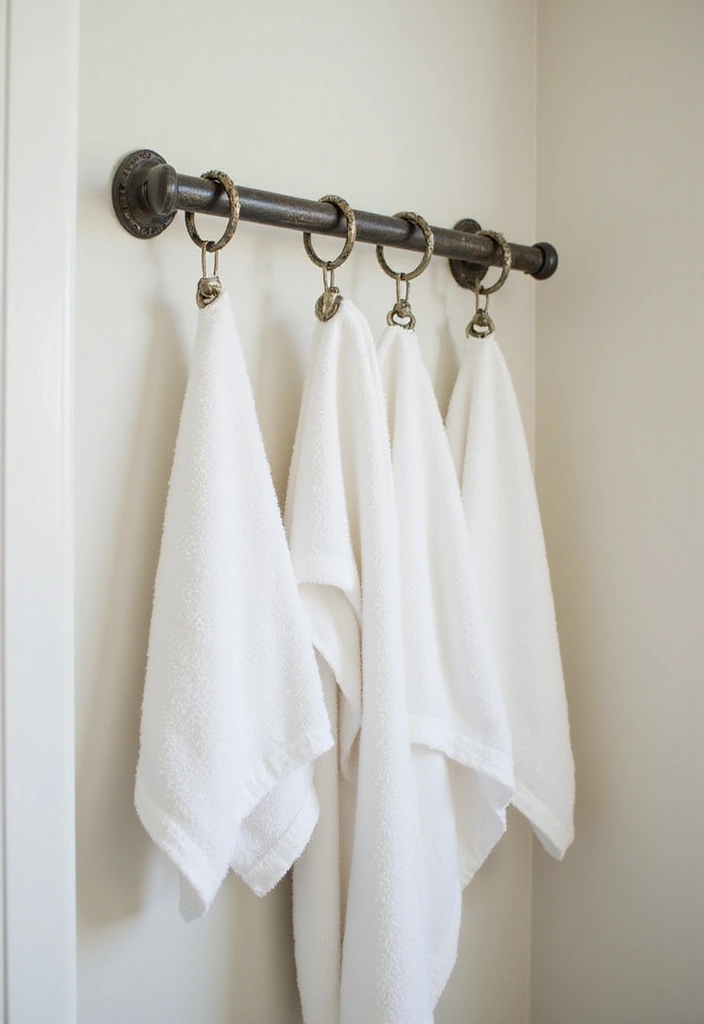 28 Bathroom Towel Rack Ideas That Combine Form and Function - 7. Creative Towel Bar Alternatives