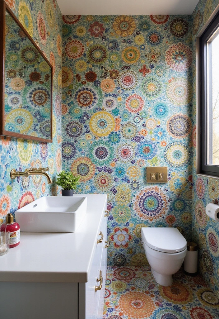 28 Bathroom Wall Ideas That Transform the Look - 10. Mosaic Magic