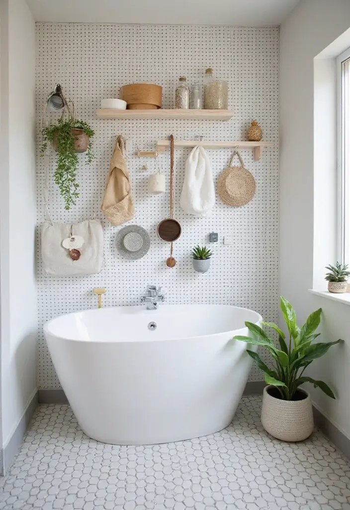 28 Bathroom Wall Ideas That Transform the Look - 13. Stylish Pegboards