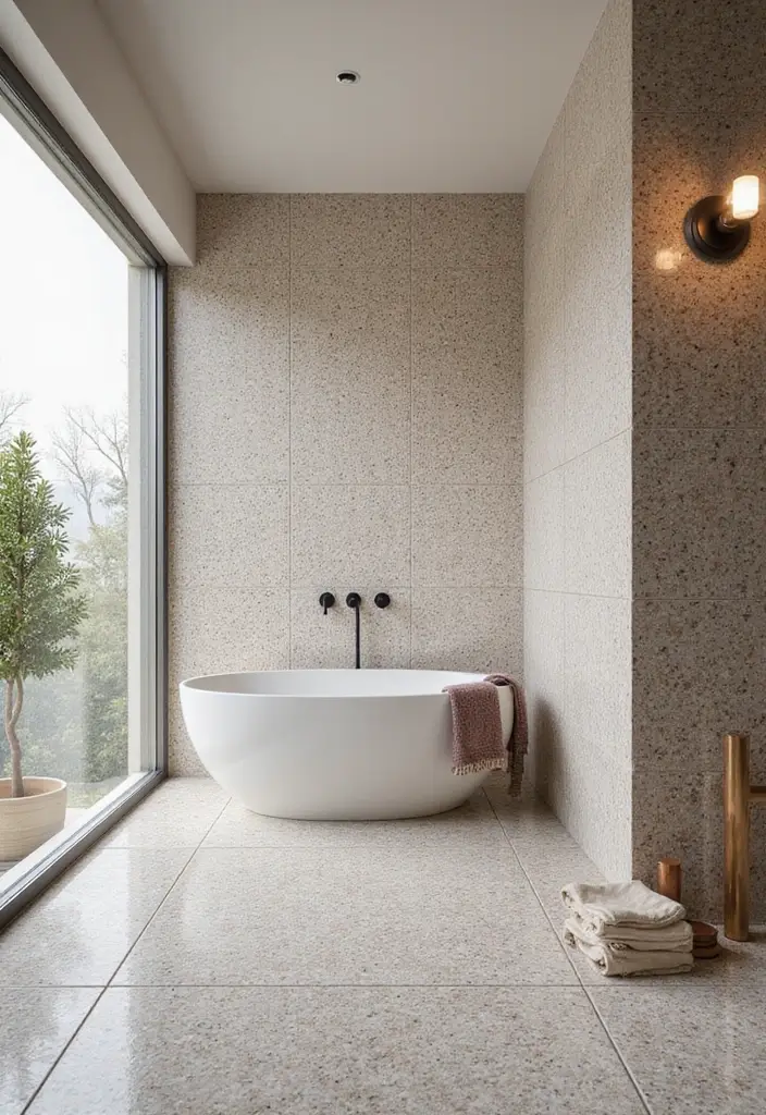 28 Bathroom Wall Ideas That Transform the Look - 14. Terrazzo Tiles