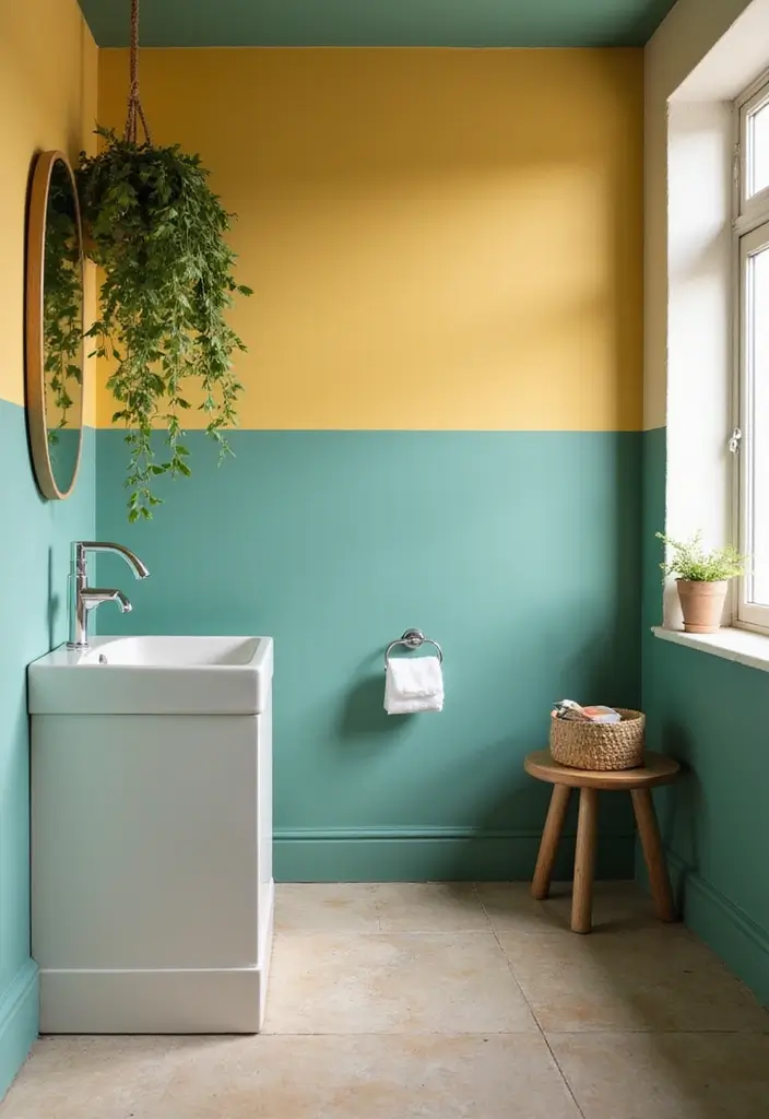 28 Bathroom Wall Ideas That Transform the Look - 3. Colorful Eco-Friendly Paints