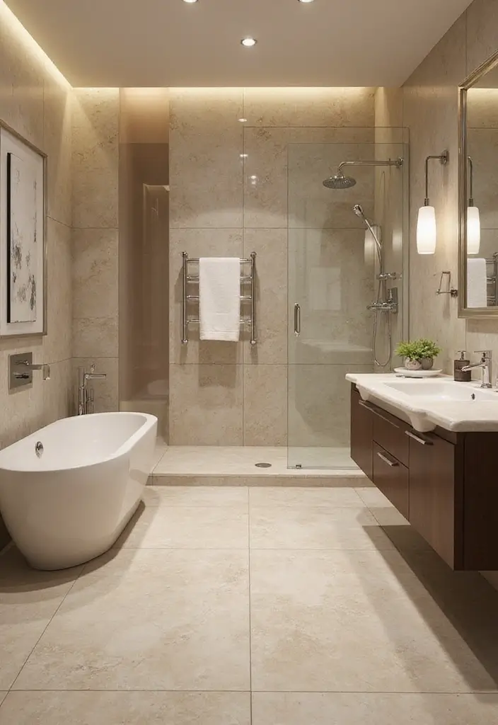 28 Bathroom With Tiles Designs That Look Modern - 15. Glossy Finish Tiles