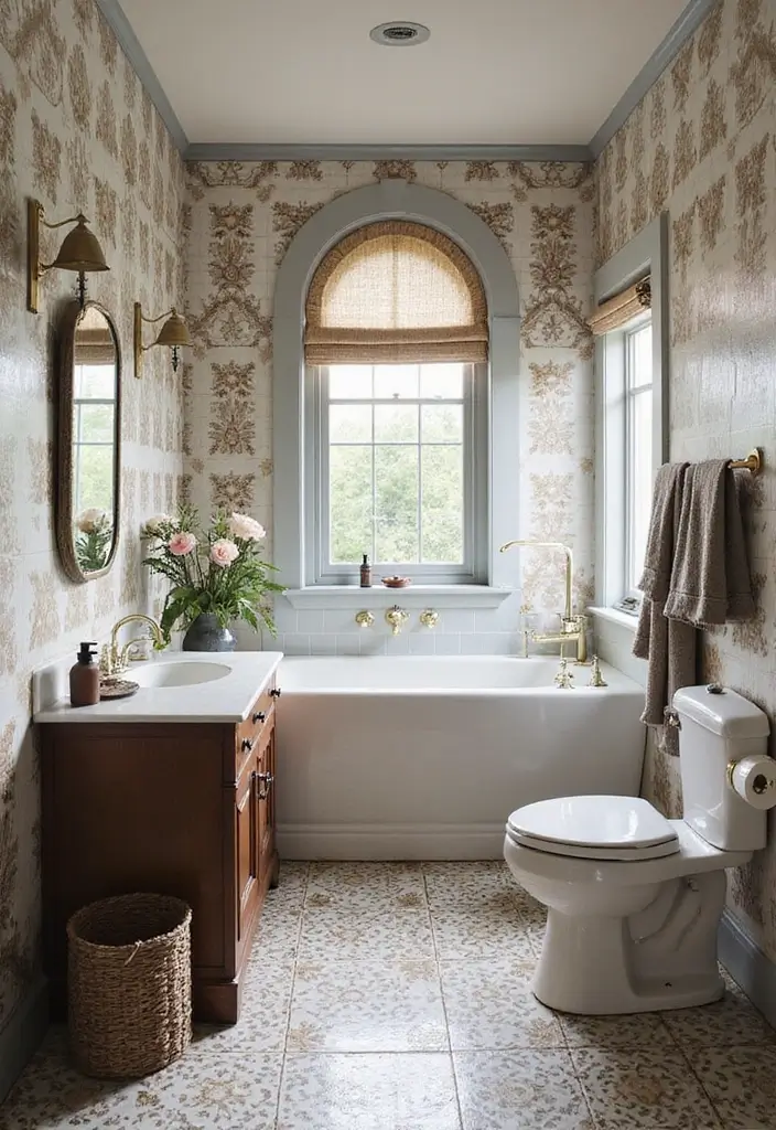 28 Bathroom With Tiles Designs That Look Modern - 18. Vintage-Style Tiles