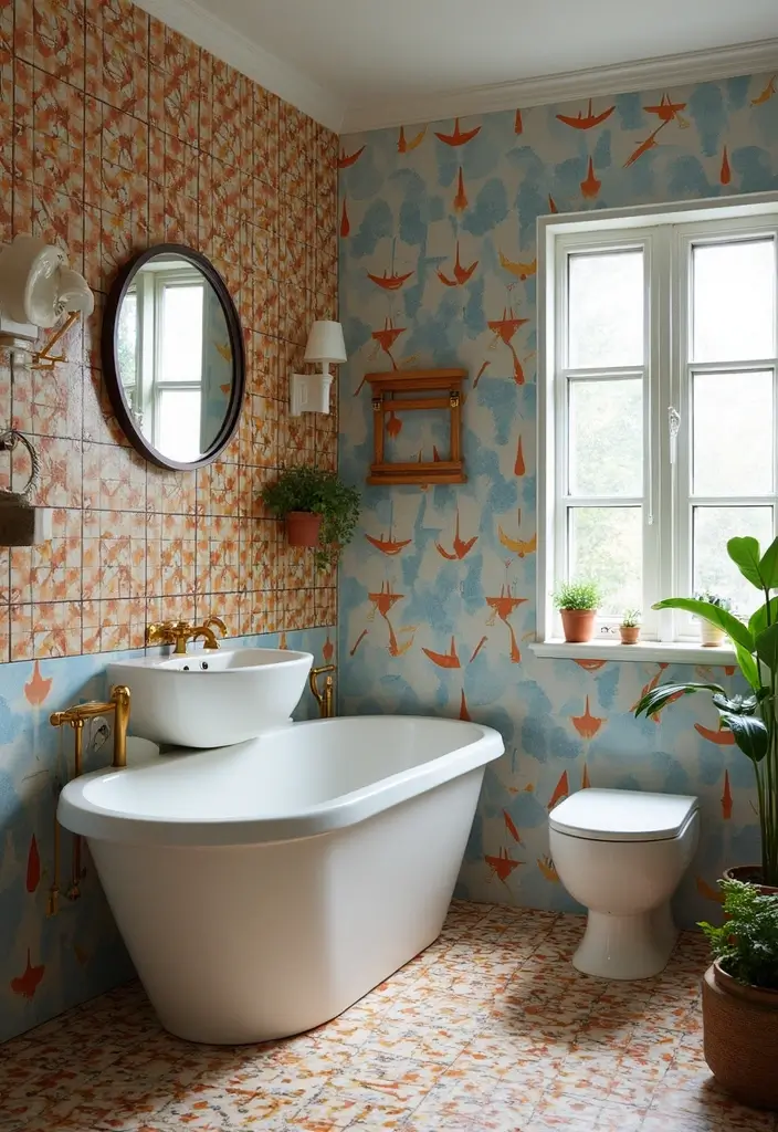 28 Bathroom With Tiles Designs That Look Modern - 4. Biodegradable Cement Tiles
