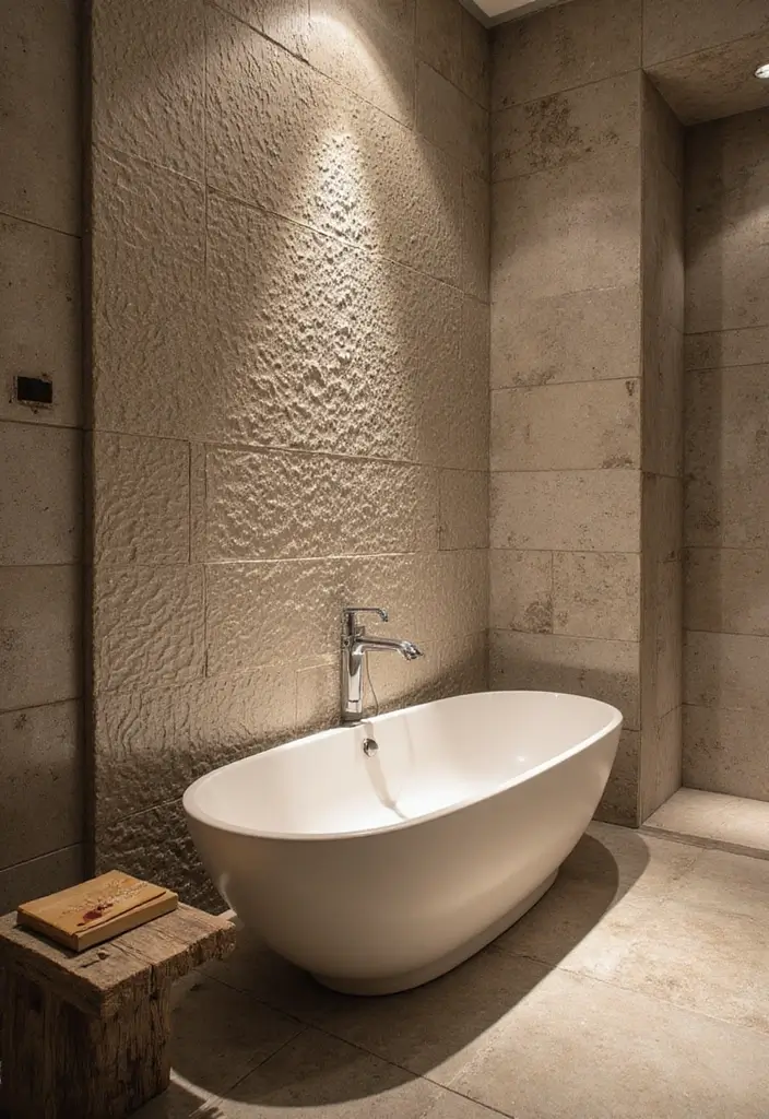 28 Bathroom With Tiles Designs That Look Modern - 8. 3D Textured Tiles