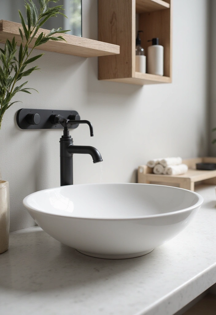 28 Cool Sinks Bathroom Designs That Stand Out - 11. Minimalist Bowl Sinks