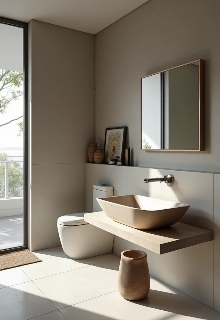 28 Cool Sinks Bathroom Designs That Stand Out - 2. Modern Geometric Designs