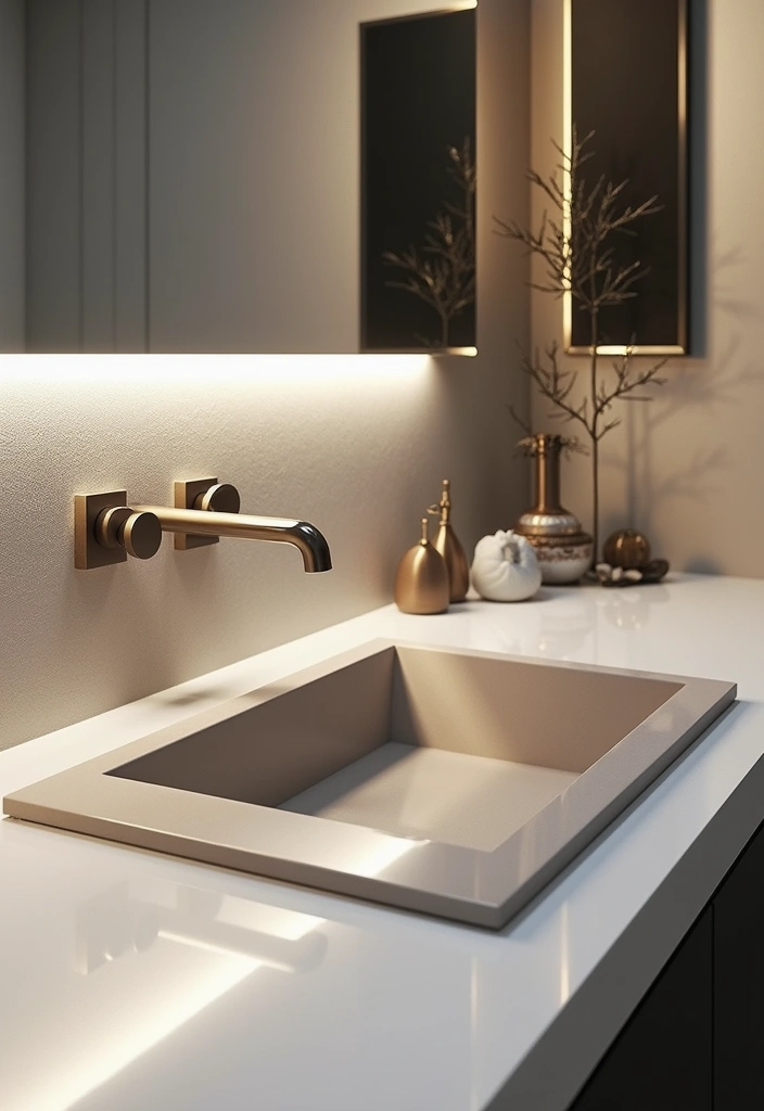 28 Cool Sinks Bathroom Designs That Stand Out - 23. Sleek Undermount Sinks
