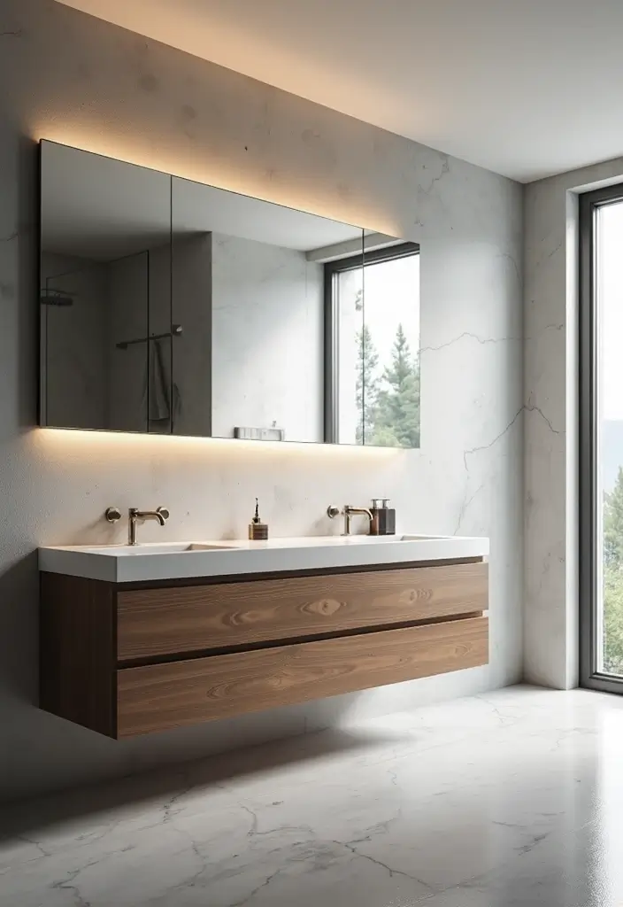 28 Modern Bathroom Cabinet Ideas That Elevate Storage - 12. Integrated Vanity Systems