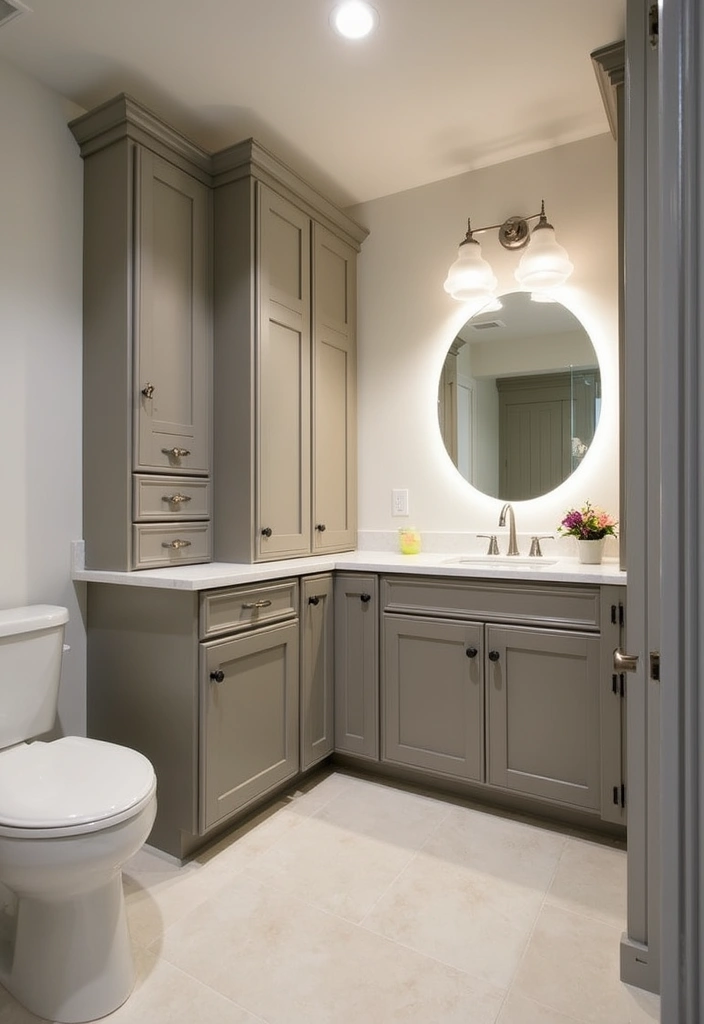 28 Modern Bathroom Cabinet Ideas That Elevate Storage - 18. Custom Cabinet Solutions