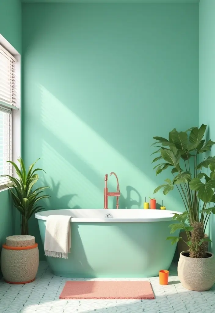 28 Paint Colors for Bathroom That Set the Mood - 19. Cool Mint