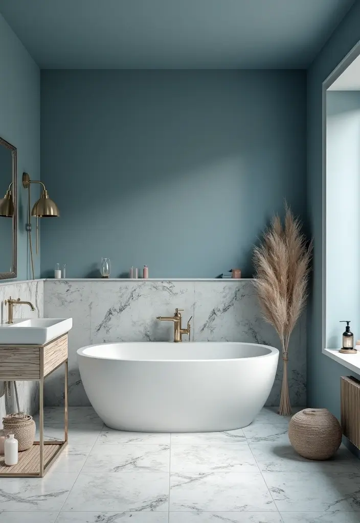 28 Paint Colors for Bathroom That Set the Mood - 23. Steel Blue