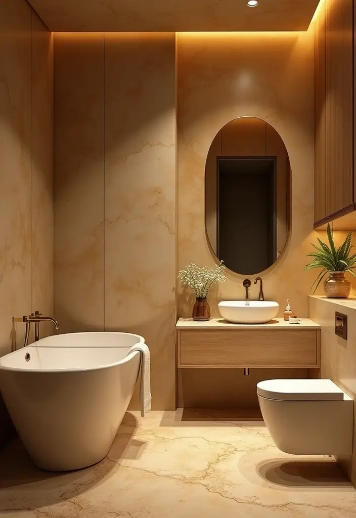 28 Paint Colors for Bathroom That Set the Mood - 24. Mellow Gold