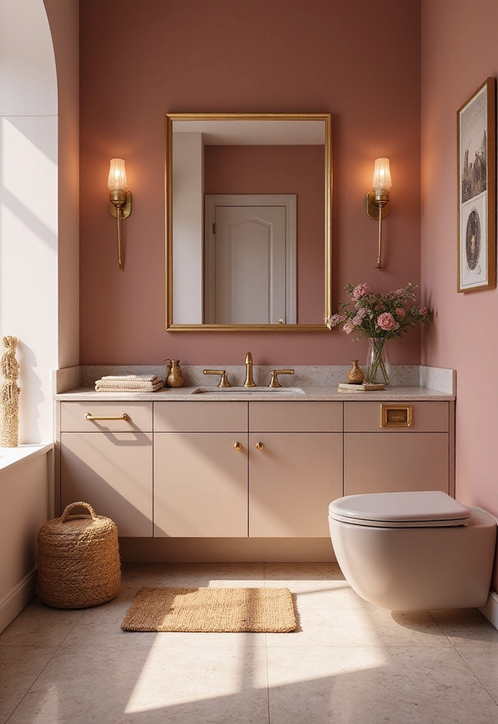 28 Paint Colors for Bathroom That Set the Mood - 5. Dusty Rose