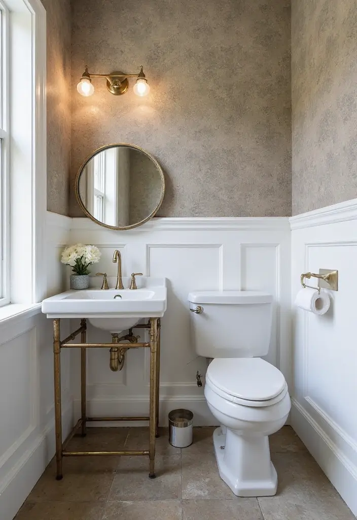 28 Small Powder Bathroom Ideas That Feel Expensive - 14. Textured Walls