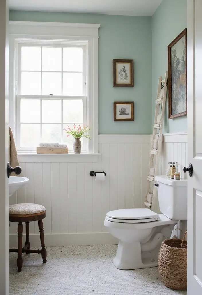28 Small Powder Bathroom Ideas That Feel Expensive - 26. Elegant Focal Points