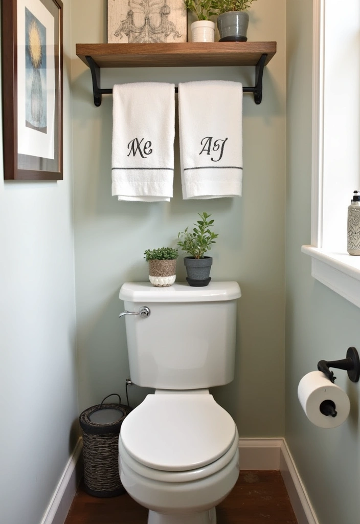 28 Small Powder Bathroom Ideas That Feel Expensive - 28. Personalized Touches