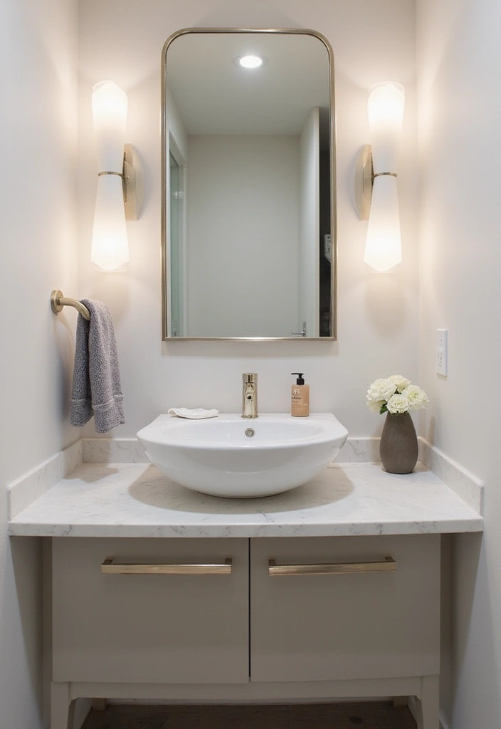 28 Small Powder Bathroom Ideas That Feel Expensive - 5. Stylish Vessel Sinks