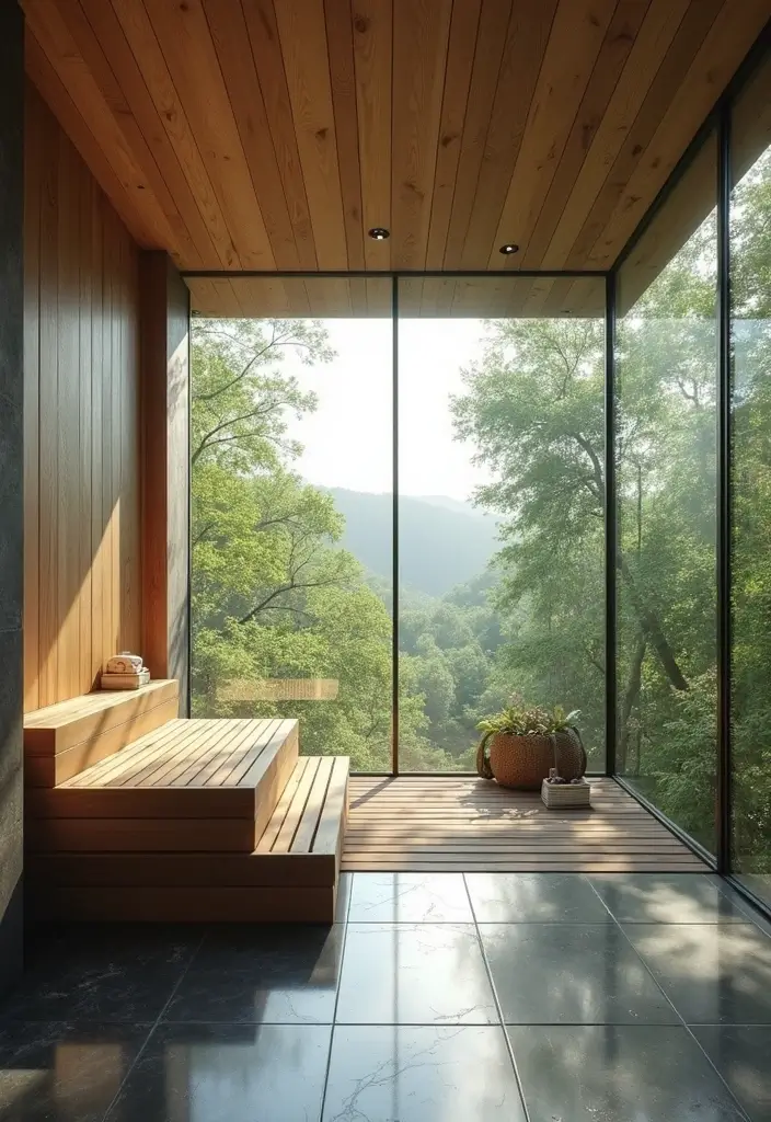 28 Steam Bathroom Ideas That Feel Spa-Worthy - 17. Steam Room with a View
