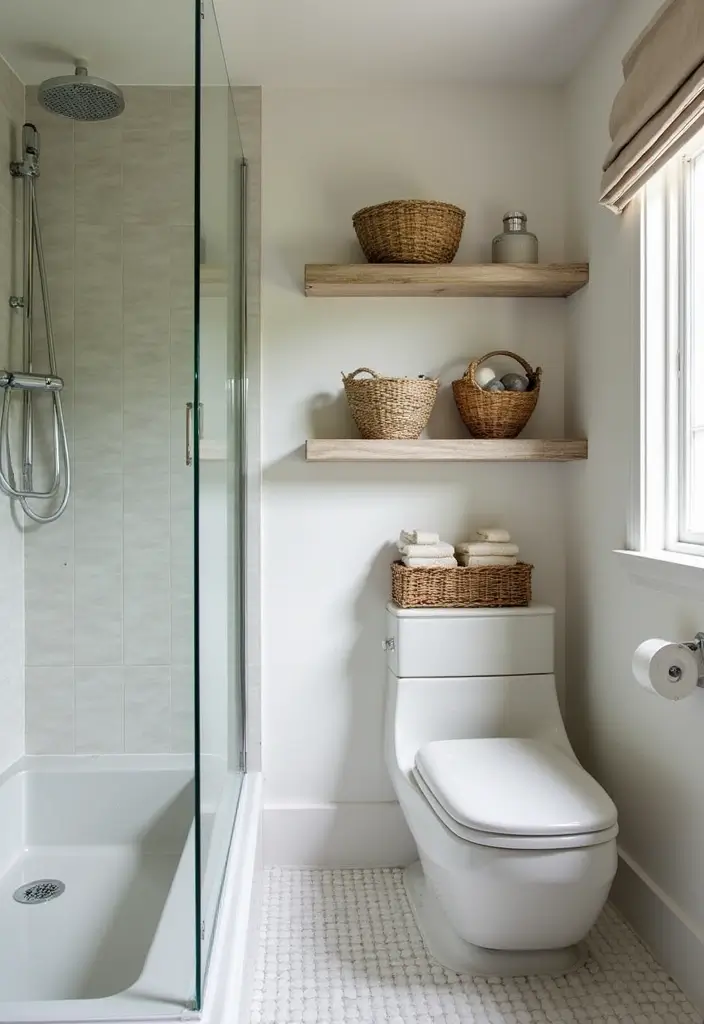 28 Steam Bathroom Ideas That Feel Spa-Worthy - 25. Stylish Storage Solutions