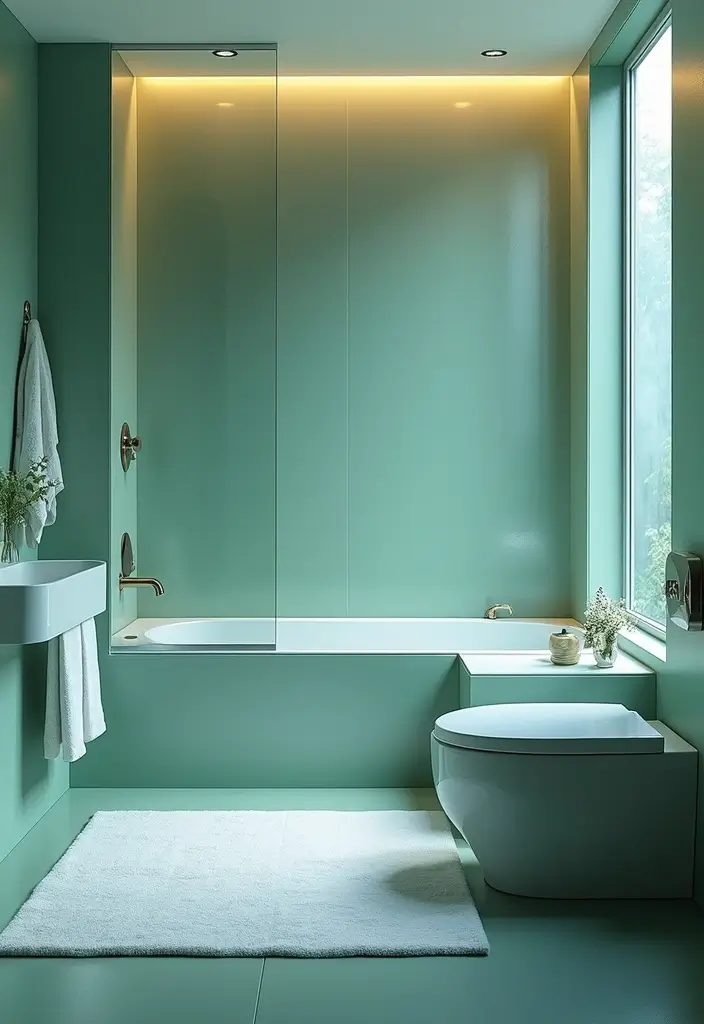 28 Steam Bathroom Ideas That Feel Spa-Worthy - 5. Calming Color Schemes