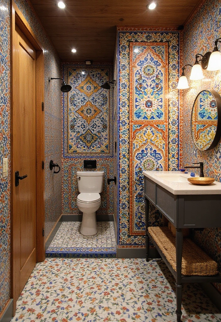28 Timeless Bathroom Shower Tile Ideas That Age Gracefully - 16. Moroccan Tile Patterns