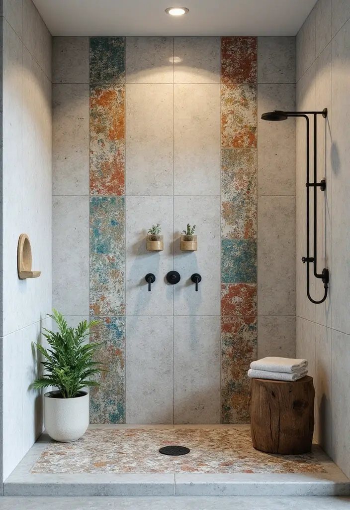 28 Timeless Bathroom Shower Tile Ideas That Age Gracefully - 27. Custom Art Tiles