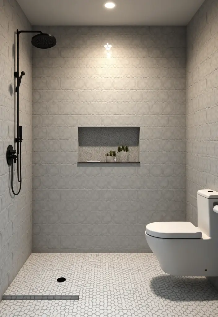 28 Timeless Bathroom Shower Tile Ideas That Age Gracefully - 6. Vintage Hexagon Tiles