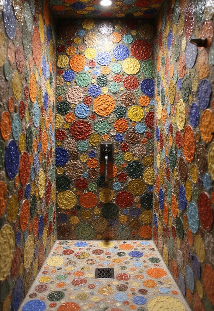 28 Timeless Bathroom Shower Tile Ideas That Age Gracefully - 9. Colorful Mosaic Tiles