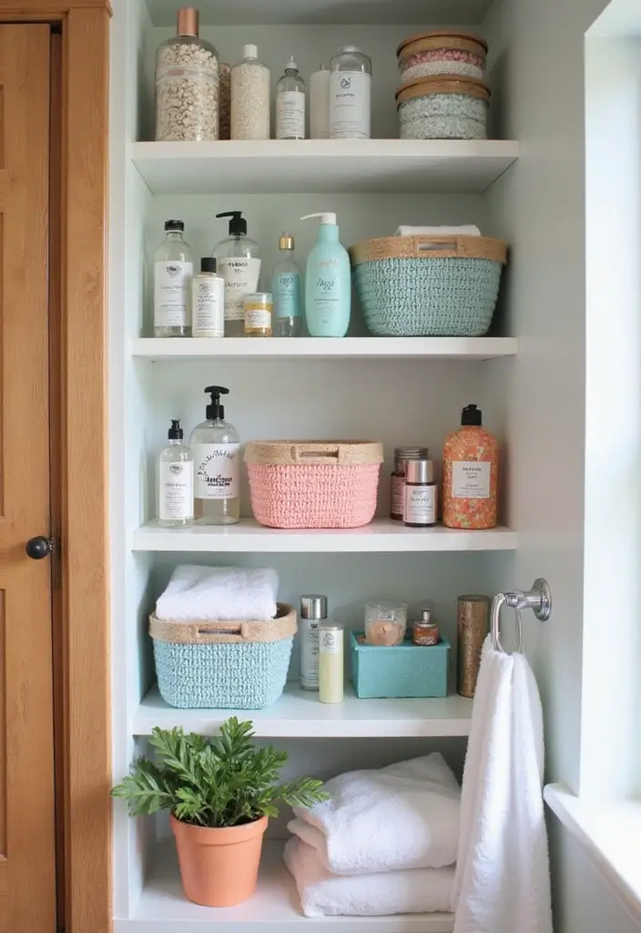 29 Bathroom Cabinet Ideas That Boost Functionality - 3. Open Shelving for Easy Access