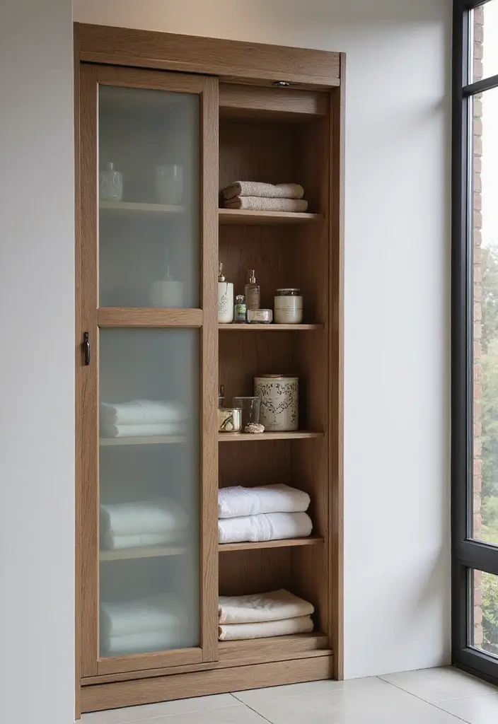 29 Bathroom Cabinet Ideas That Boost Functionality - 7. Sliding Door Cabinets
