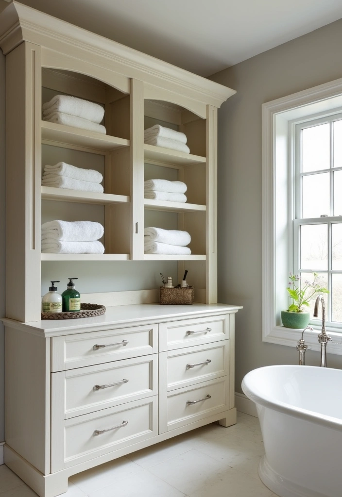 29 Bathroom Cabinet Ideas That Boost Functionality - 9. Custom Built-in Cabinets