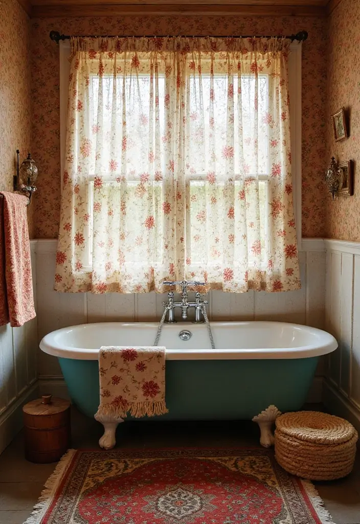 29 Bathroom Curtain Ideas That Add Privacy and Style - 23. Seasonal Rotation of Curtains