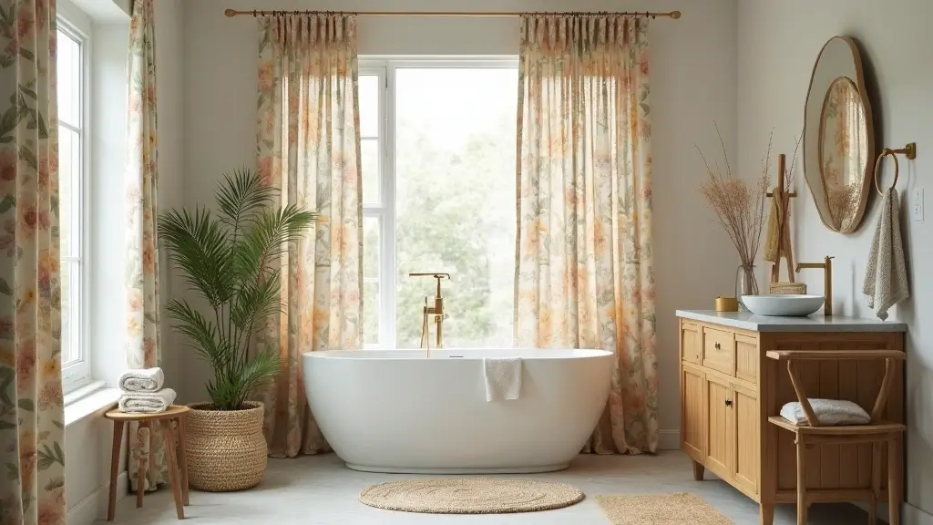 29 Bathroom Curtain Ideas That Add Privacy and Style