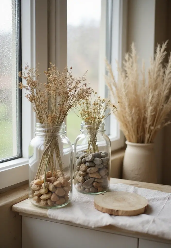 29 Bathroom Jars Ideas for Stylish Storage - 10. Natural Elements Jars