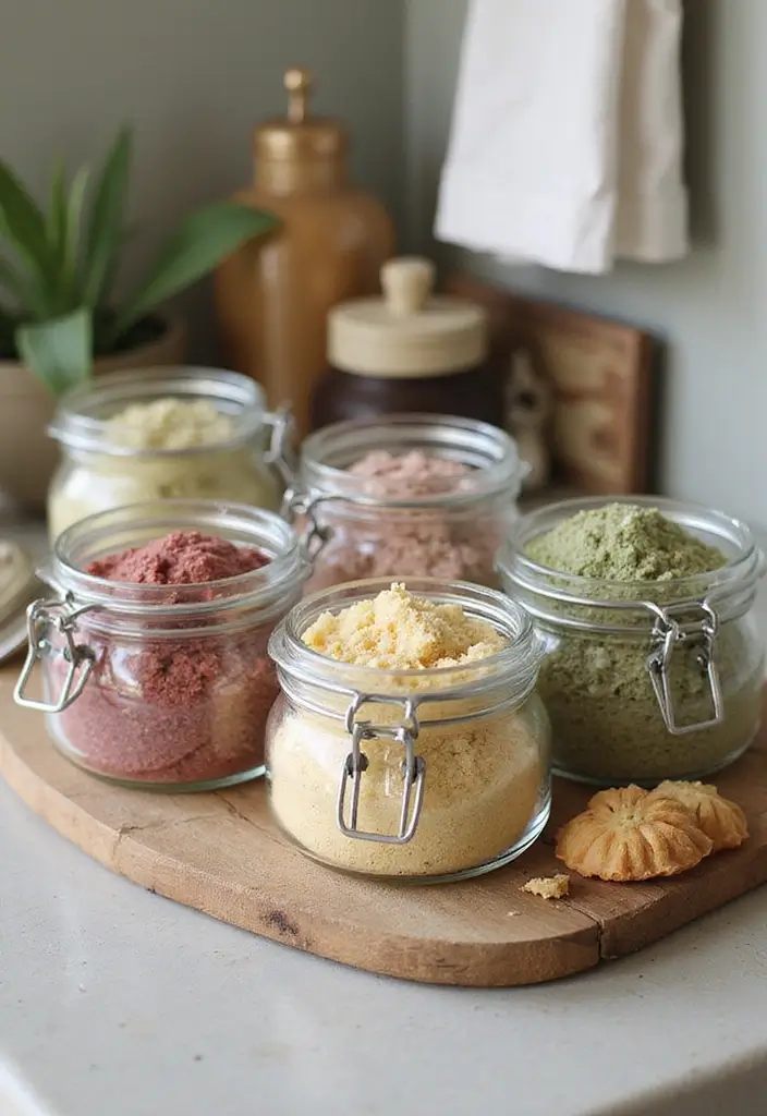 29 Bathroom Jars Ideas for Stylish Storage - 17. Jars with Metal Clamps