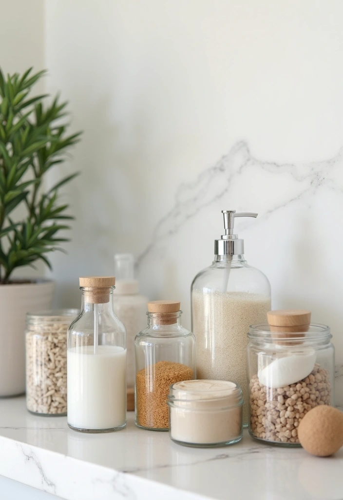 29 Bathroom Jars Ideas for Stylish Storage - 24. Clear Acrylic Jars