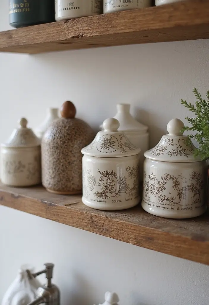 29 Bathroom Jars Ideas for Stylish Storage - 26. Ceramic Jars