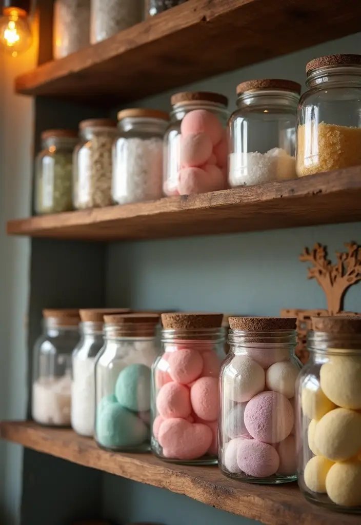 29 Bathroom Jars Ideas for Stylish Storage - 3. Apothecary Jars