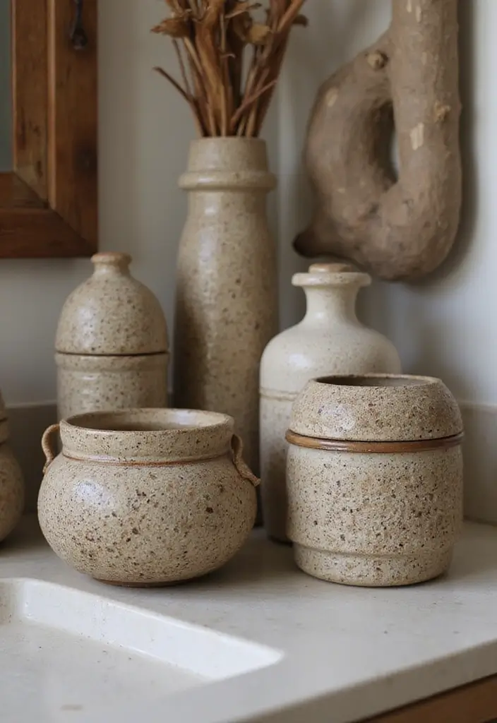 29 Bathroom Jars Ideas for Stylish Storage - 8. Textured Jars