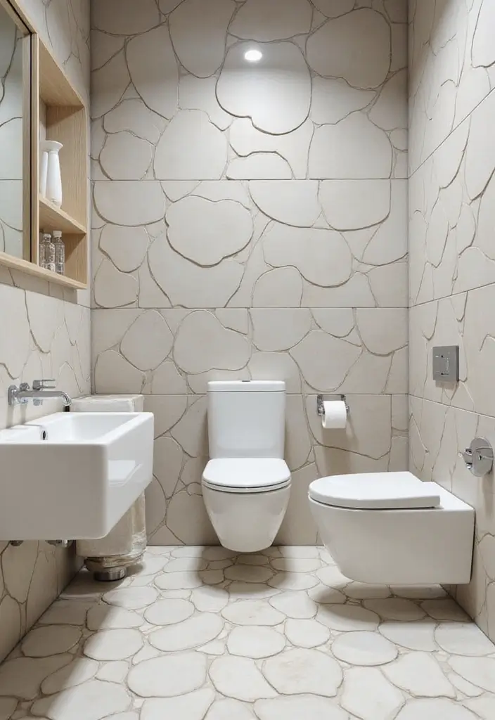 29 Bathroom Tiles Design Ideas for Small Spaces That Impress - 16. Unique Shapes and Formats