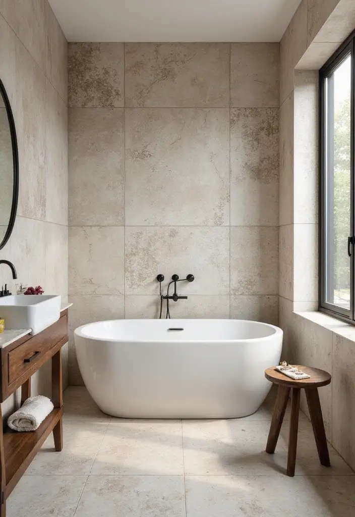 29 Bathroom Tiles Design Ideas for Small Spaces That Impress - 20. Textured Wall Tiles