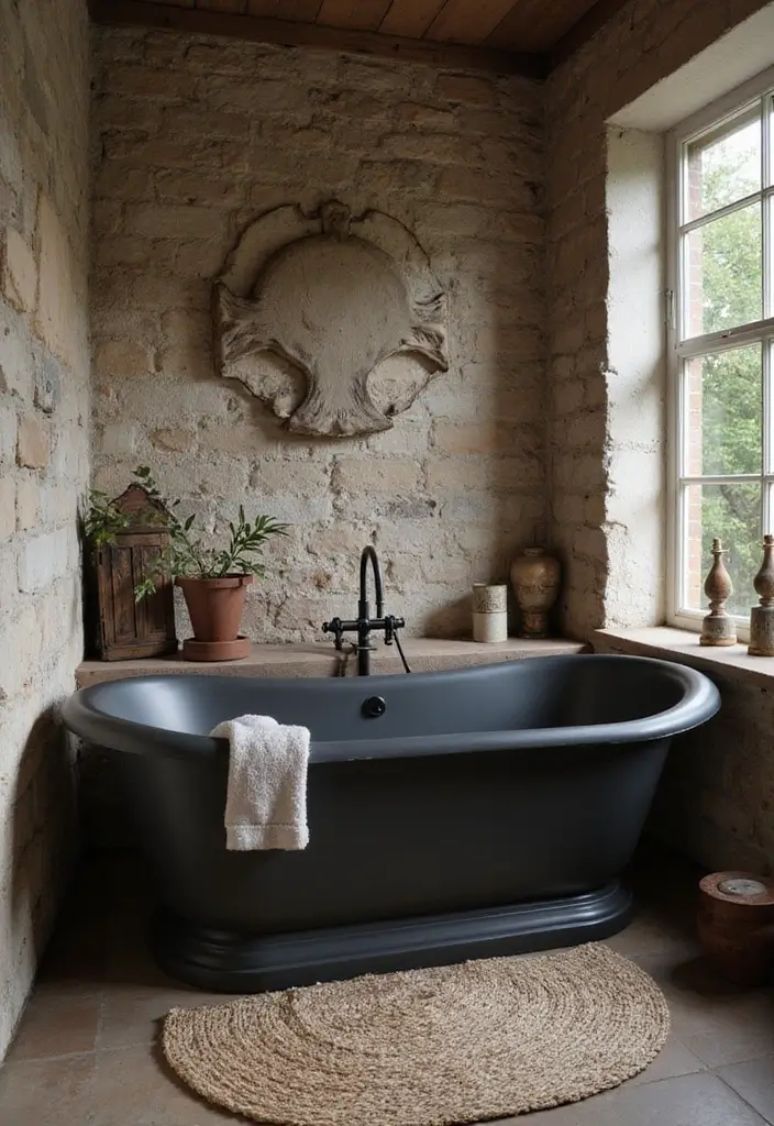 29 Black Farmhouse Bathroom Ideas That Blend Rustic and Modern - 7. Elegant Bathtubs