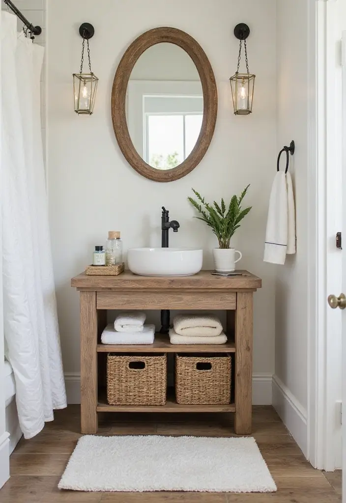 29 Boho Small Bathroom Ideas That Feel Effortlessly Cool - 20. Decorative Storage Boxes